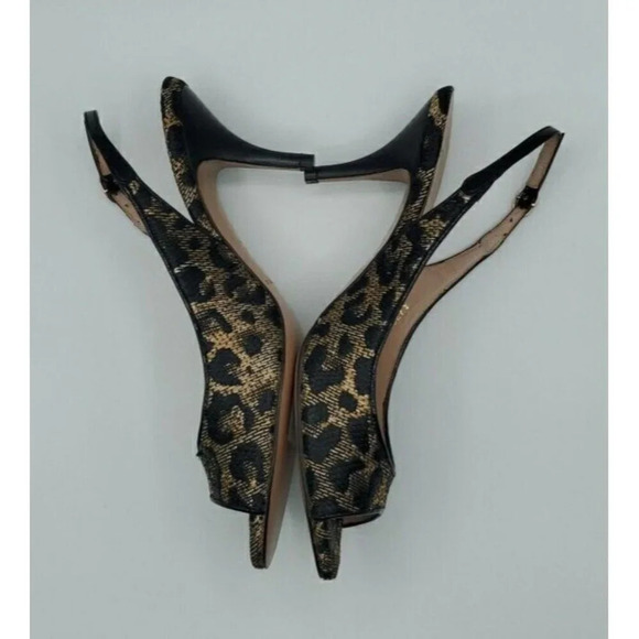 Pura Lopez Leopard Print Kitten Heel Sandals Size 37 EUR ( 7 US)  NWOB - Picture 8 of 11